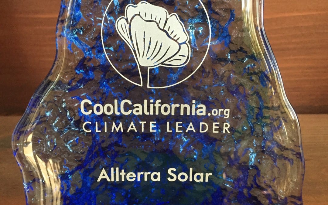 Allterra Solar Recognized as Small Business Climate Leader by CoolCalifornia